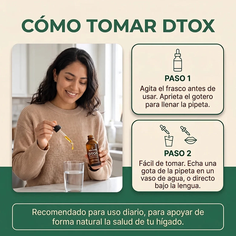 DTOX™ — Formula Natural de Limpieza Profunda de Hígado para la Piel