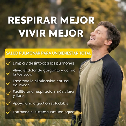Detox pulmonar 3 en 1 (mocos, toxinas y vías respiratorias)