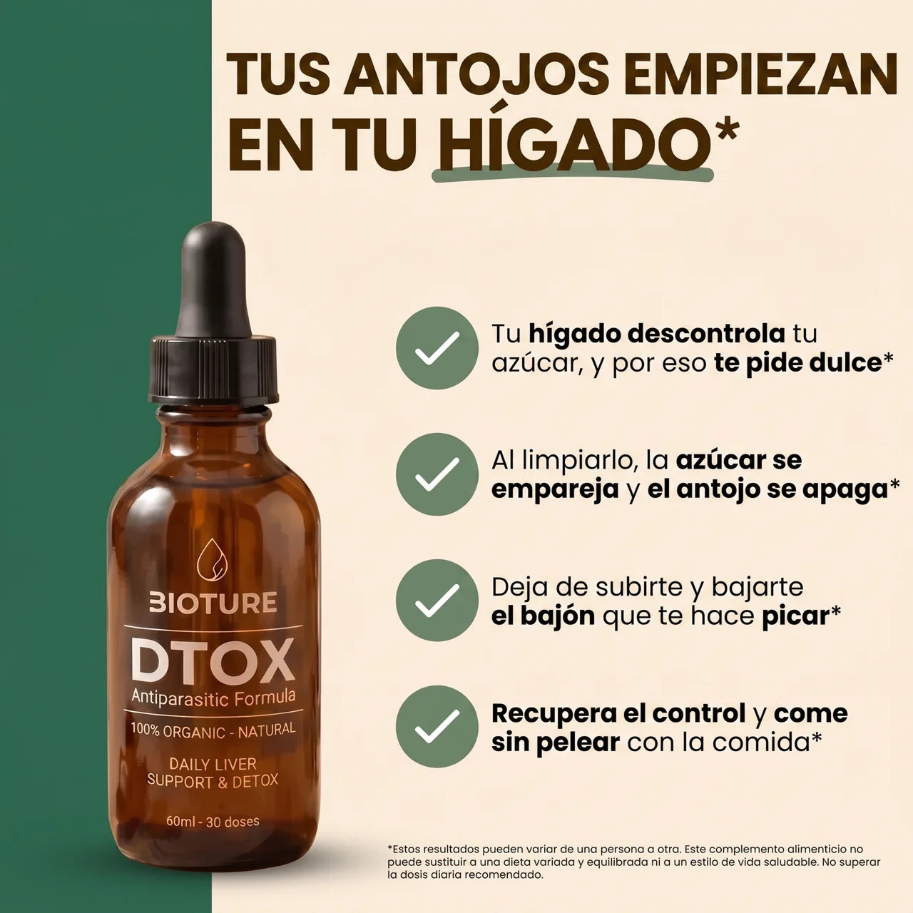 DTOX™ — Formula Natural de Limpieza Profunda de Hígado para Eliminar los Antojos