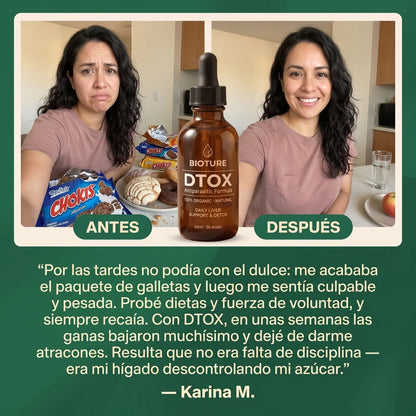 DTOX™ — Formula Natural de Limpieza Profunda de Hígado para Eliminar los Antojos