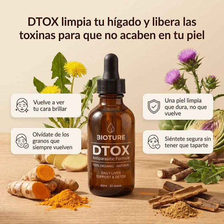 DTOX™ — Formula Natural de Limpieza Profunda de Hígado para la Piel