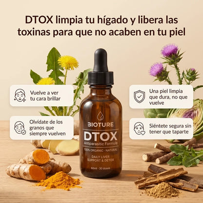 DTOX™ — Formula Natural de Limpieza Profunda de Hígado para la Piel