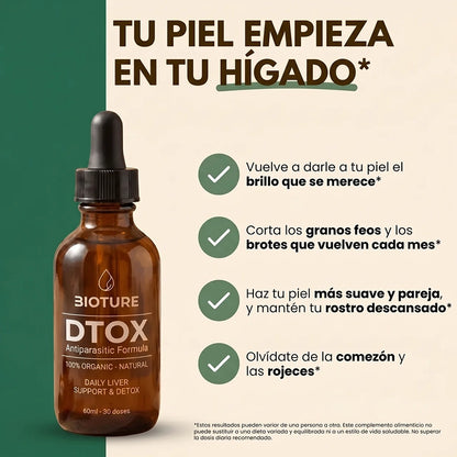 DTOX™ — Formula Natural de Limpieza Profunda de Hígado para la Piel