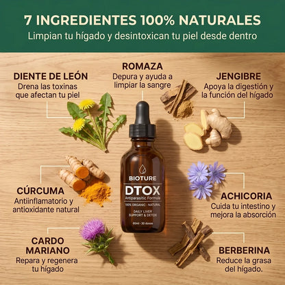 DTOX™ — Formula Natural de Limpieza Profunda de Hígado para la Piel